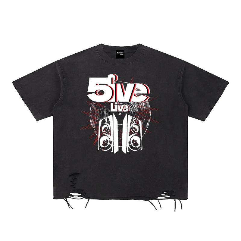 Five Live Distressed Tee