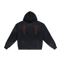 Gothic Blood Distressed Zip Up