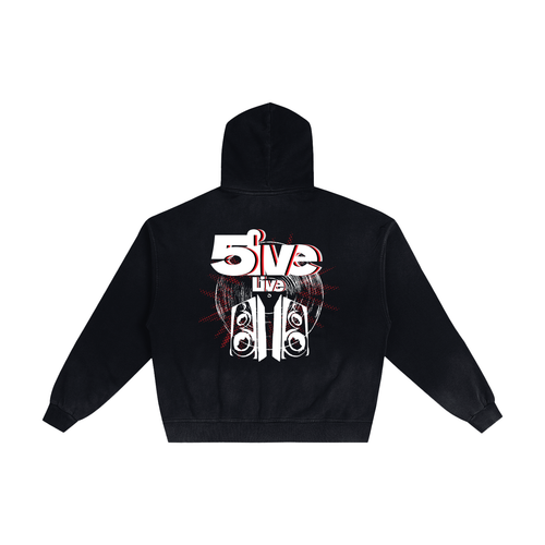 5ive Live Distressed Zip Up